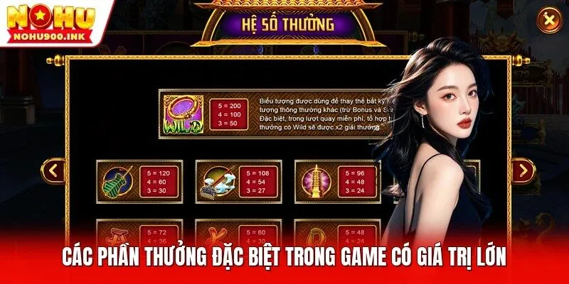 Các phần thưởng đặc biệt trong game có giá trị lớn